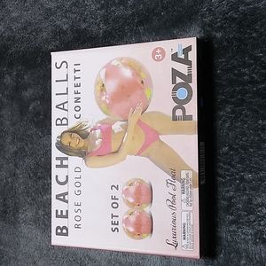 Beach ball rose gold confetti, Poza luxurious pool float